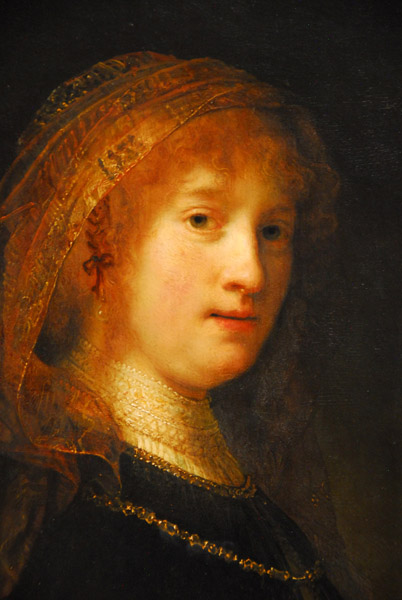 Saskia van Ulenburgh, wife of Rembrandt van Rijn, ca 1638