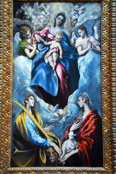 Madonna and Child with St. Martina and St. Agnes, El Greco, ca 1597