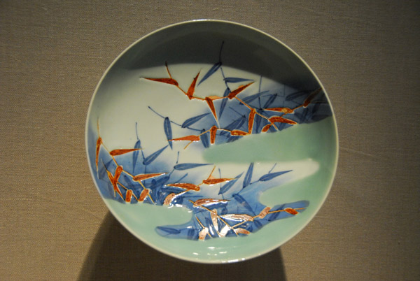Dish with design of reeds in mist, Nabeshima ware, Japan 18-19th C.
