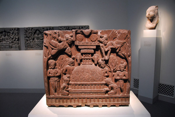 Relief of Worship at a Stupa, Bharhut (Madhya Pradesh) 2nd C. BC