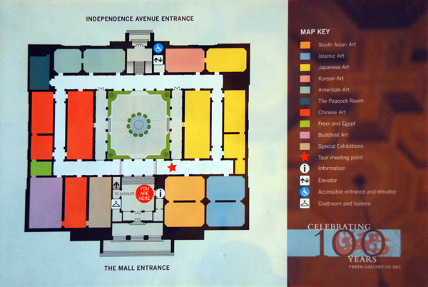 Map of the Freer Gallery of Art, Washington D.C.