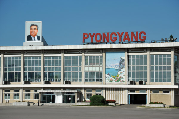 The main terminal of Pyongyang Airport