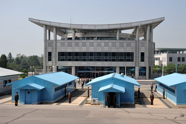 Panmunjom Joint Security Area looking at South Korea's House of Freedom