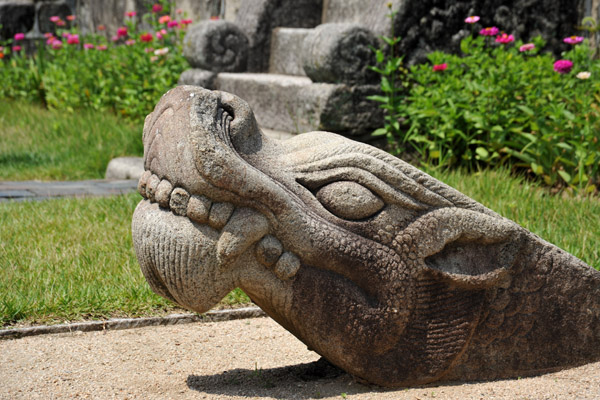 Carved stone dragon head, Koryo Museum, Kaesong