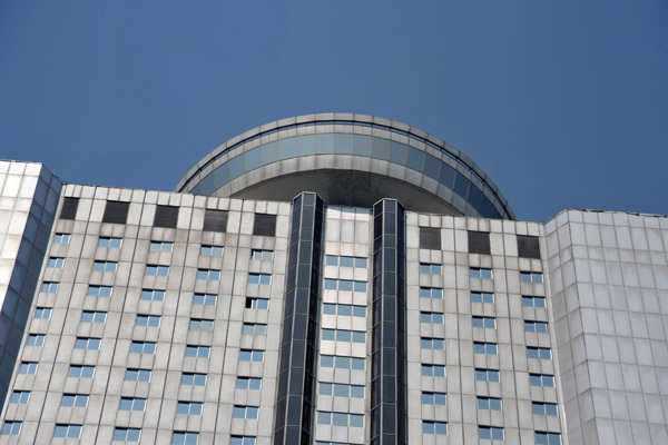 The Revolving Restaurant is on the 47th Floor, Yanggakdo International Hotel