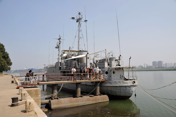 The USS Pueblo is moored on the site of the sinking of the General Sherman in 1866