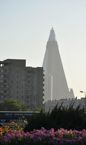 Our first view of the Ryugyong Hotel