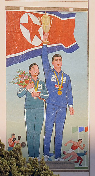 Victorious athletes - Kim Il Sung Stadium
