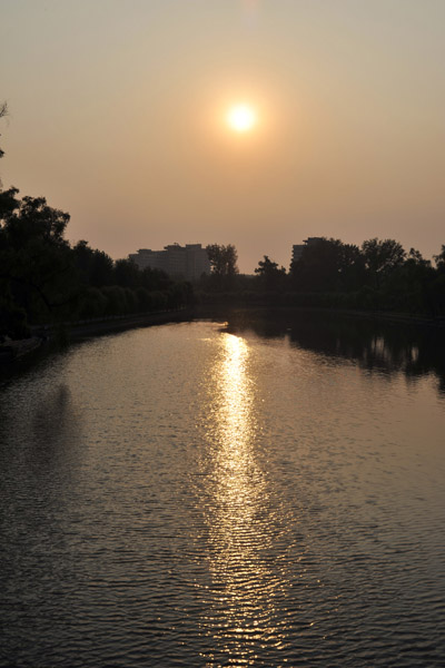 Pothong River at sunset, Pyongyang