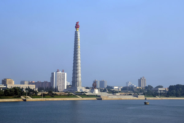 Juche Tower on the Taedong River across from Kim Il Sung Square, Pyongyang