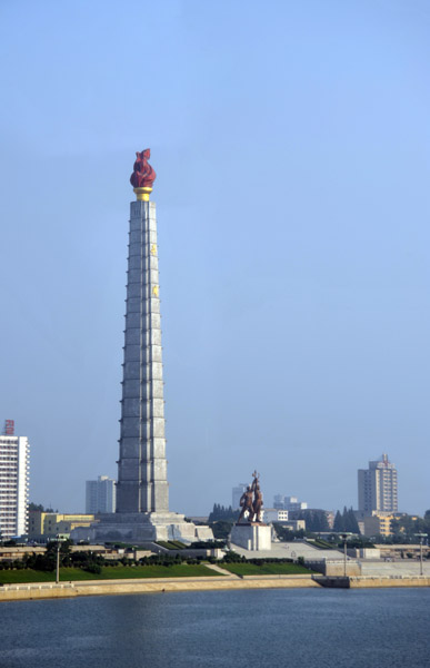 Juche Tower erected in 1982