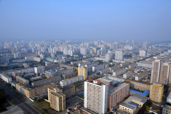 View southeast from Juche Tower, Pyongyang