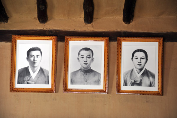 The Kim children with Kim Il Sung's older brother on the left