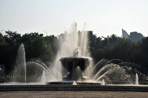 Fountain at the base of Moran Hill, Pyongyang