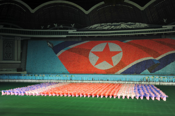 Arirang Mass Games - DPRK flag