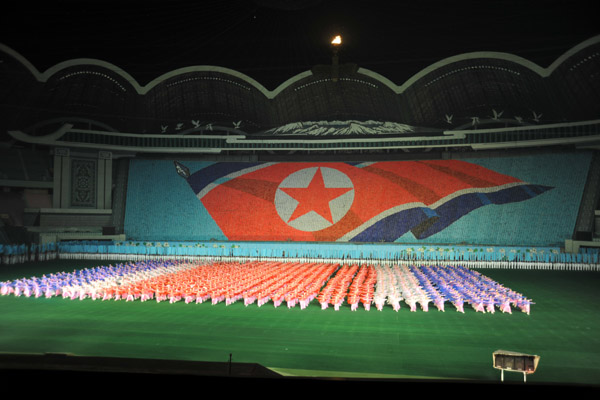 Arirang Mass Games - DPRK flag