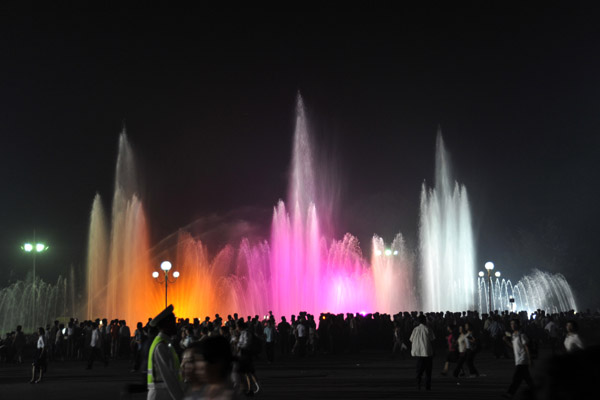 Illuminated fountain, Rungrado May Day Stadium, Pyongyang