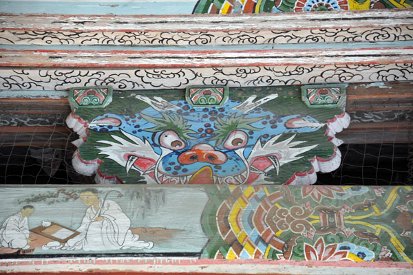 Painted dragon, Chonwang Gate, Pohyon Temple