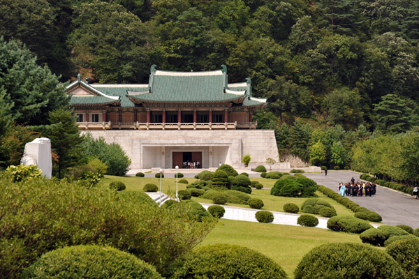 A smaller building houses the gifts received by Kim Jong Il