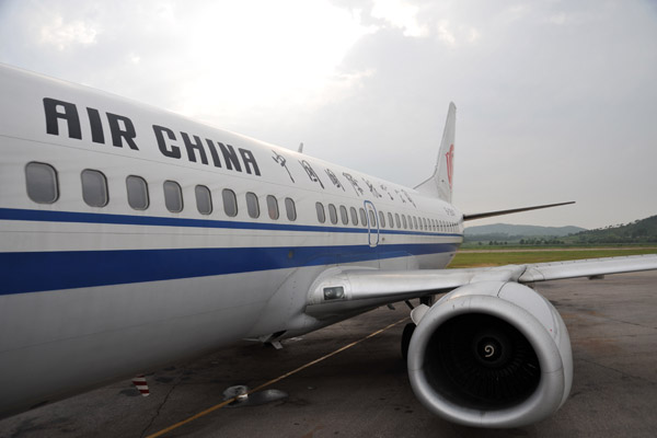 Boading Air China back to Beijing