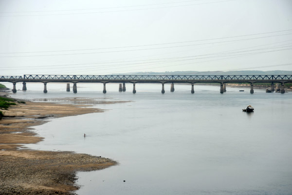 Bridges across the Chongchon River at near Anju, DPRK