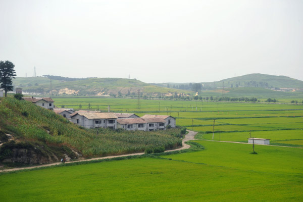 North Korea uses all available acreage for planting to help achieve self sufficiency in agriculture