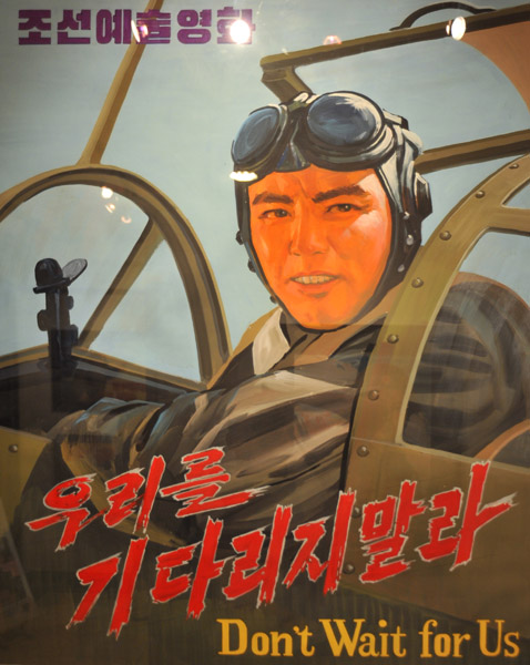 DPRK aviator poster - Don't Wait for Us