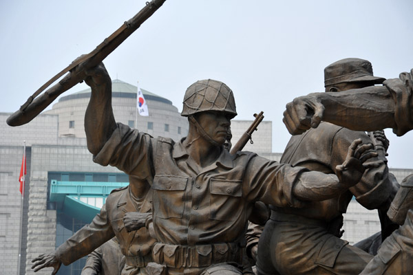 38 statues represent people from all walks of life who overcame the Korean War