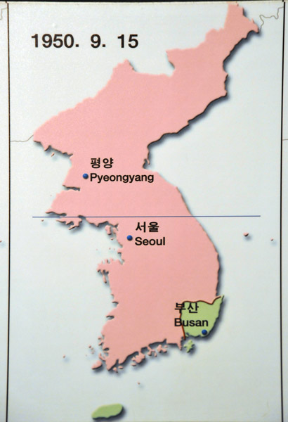 Within 3 months, the North pushed the south into a tiny pocket around Busan