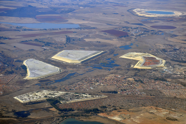 Tailing dumps of the Grootvlei Proprietary Mines, East Rand, South Africa