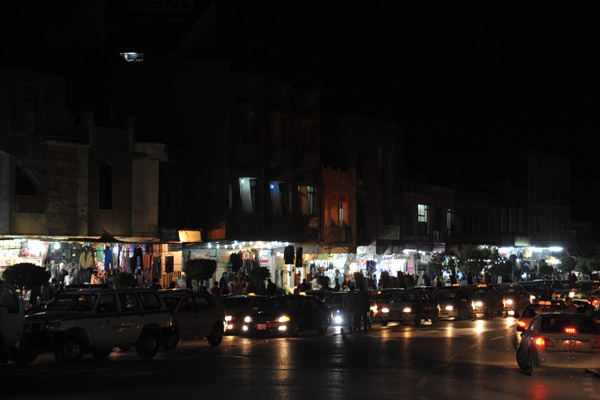 The street to the west of the Citadel at night, Erbil