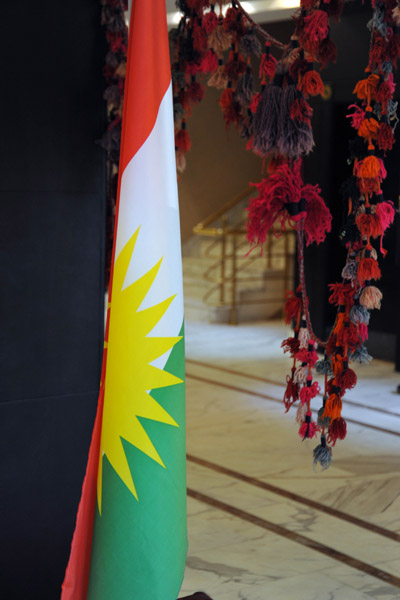 Flag of Iraqi Kurdistan at the hotel