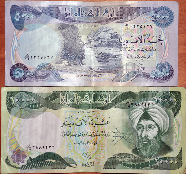 5000 and 10,000 Iraqi Dinars