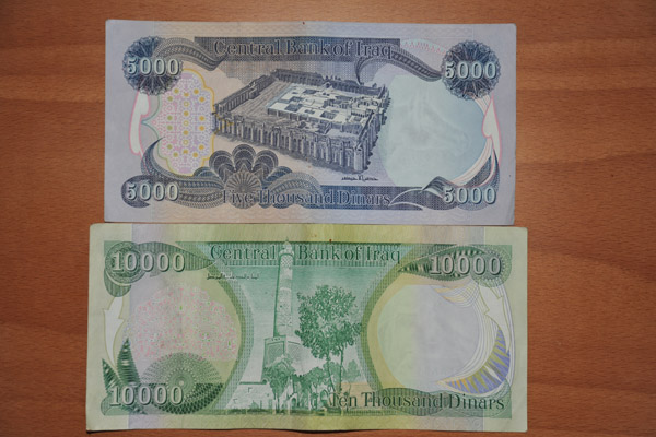 5000 and 10,000 Iraqi Dinars