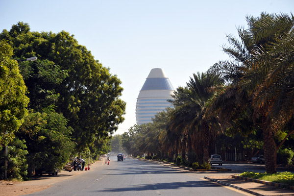 Khartoum - Nile Street looking east at the Burj al-Fateh