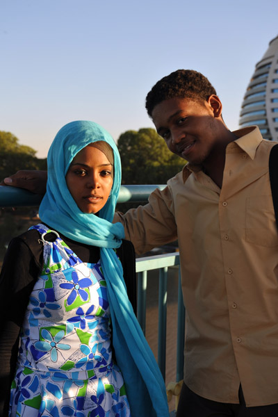 Sudanese couple enjoying the late afternoon