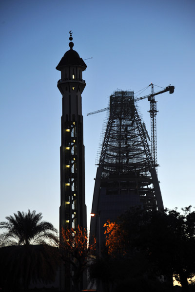 GNPOC Tower and minaret of El Shaheed Mosque