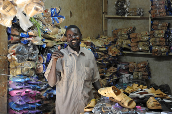 Sandle shop in the Omdurman Souq
