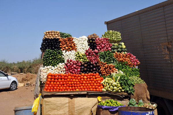Vegetable stand along the Nile, Omdurman