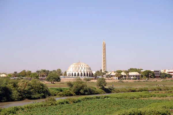 Al Nileen Mosque from the White Nile Bridge, Omdurman
