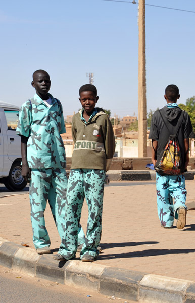 Military-style Sudanese school uniforms