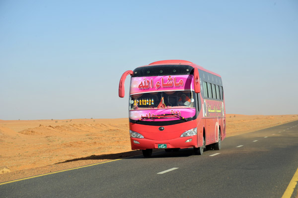 Sudanese bus speeding across the desert, Al Thoab الثواب