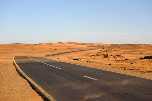 Highway across the Libyan Desert northwest of Khartoum