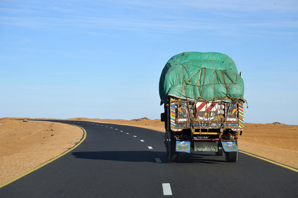 Passing a truck at km 224 northwest of Omdurman