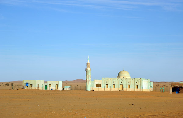 Small roadside village with a mosque