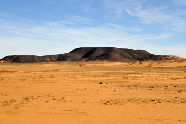 Black hill as we near the Nile Valley