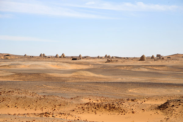 The dozen or so beehive structures are tombs from the Islamic era