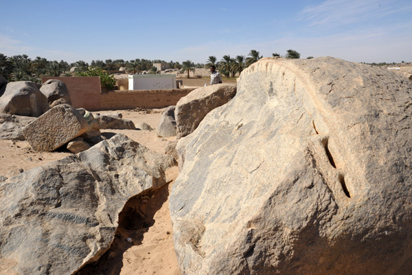 Ancient stone quarry at Tombos used by the Egyptians of the New Kingdom