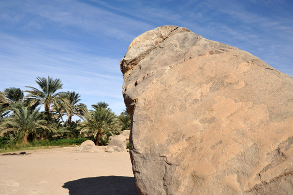 Stone at Tombos inscribed with ancient Egyptian hieroglyphics