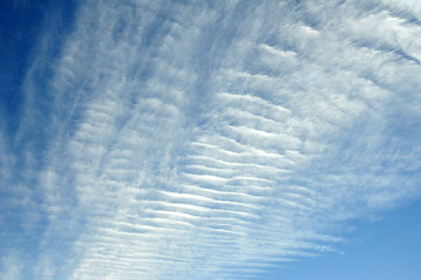 Interesting cloud pattern over northern Sudan